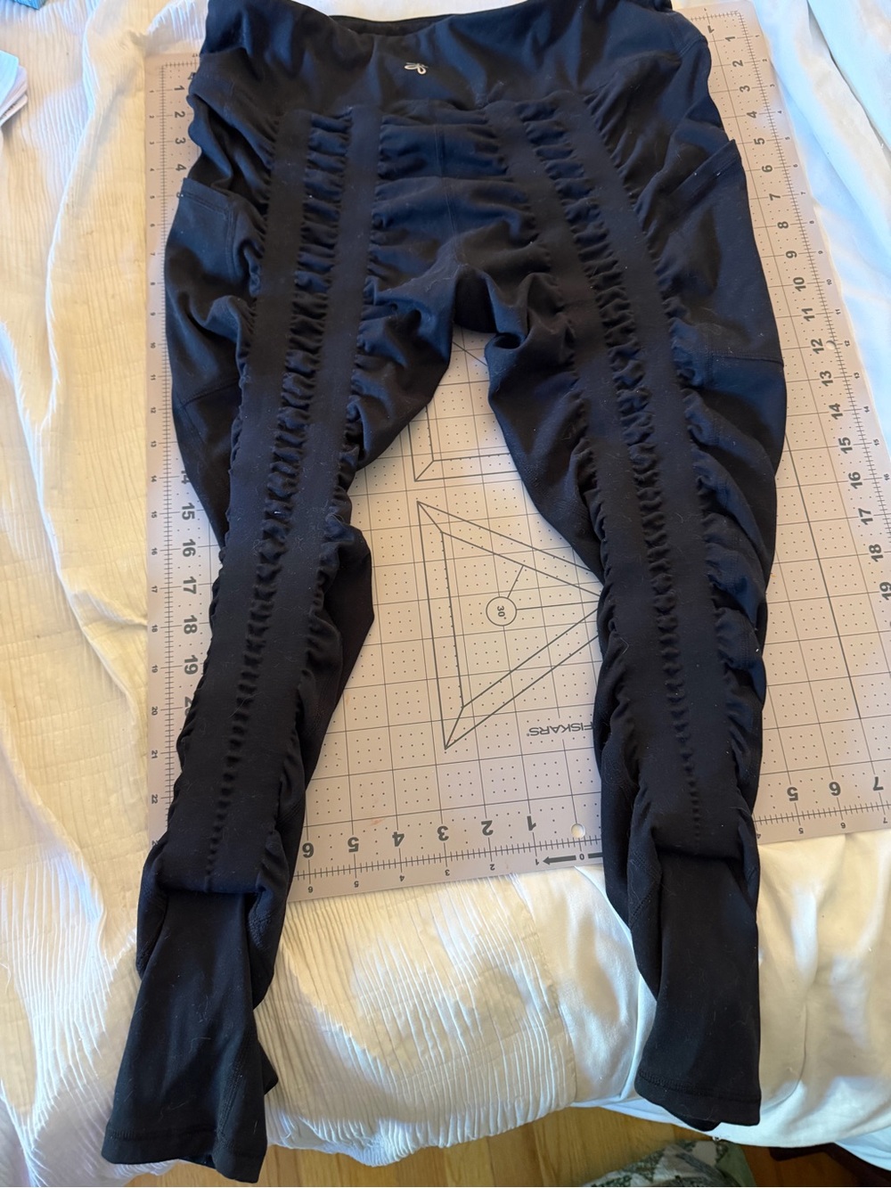 Women's black booty band resistance Leggings